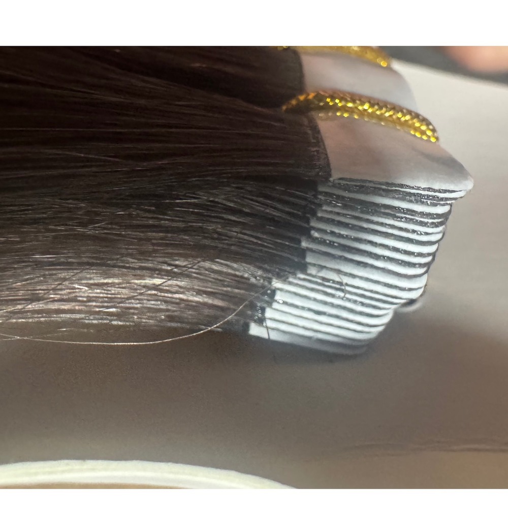 20 Inch Tape In Hair Extensions Ombre Dark Brown to Ash Blonde 50g 20pcs TP3824 - Picture 10 of 10